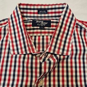 J. Crew Men's Checkered Red and Blue Shirt
